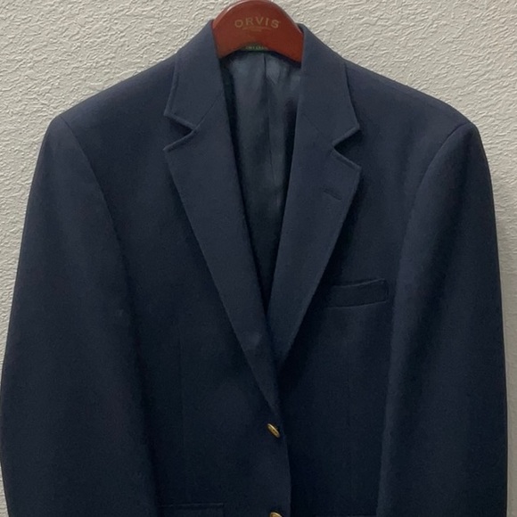 Orvis Wool Blazer 38 - Navy Blue with Gold Buttons - Picture 3 of 7